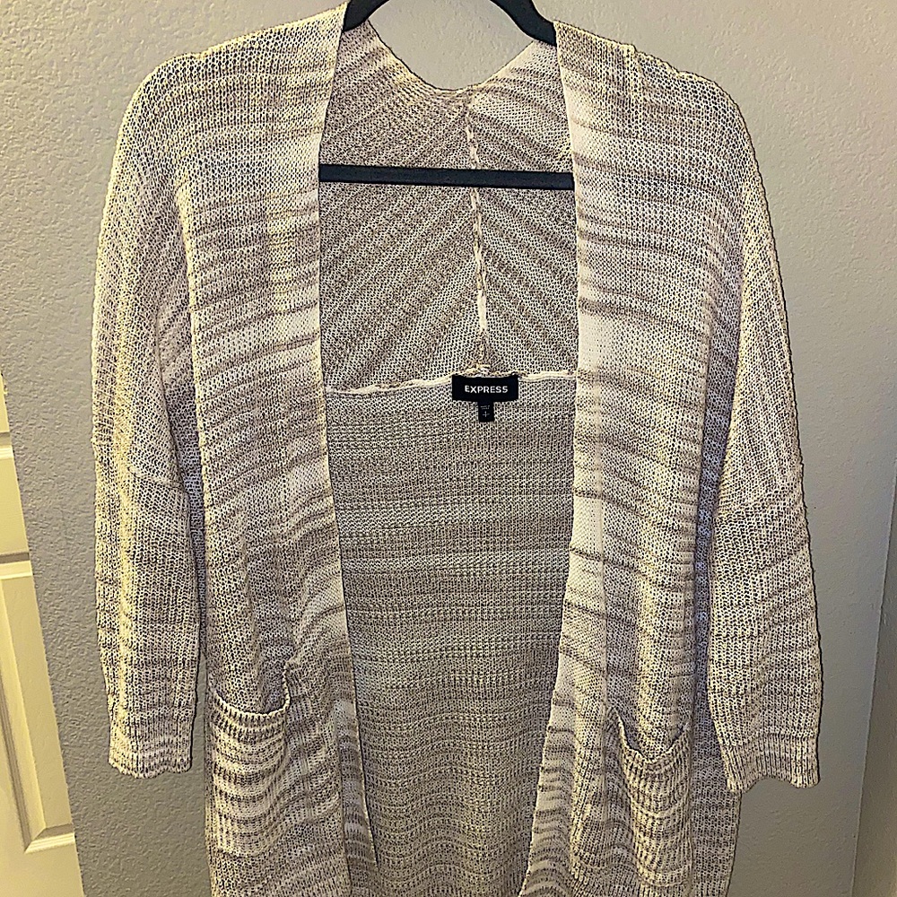 Tan/white Cardigan
